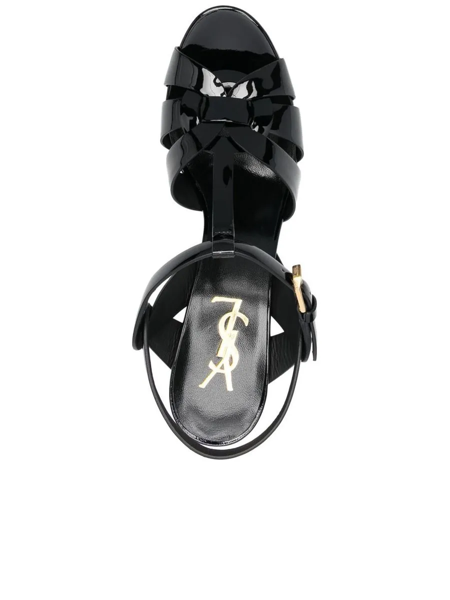 Tribute Platform Sandals in Patent Leather
