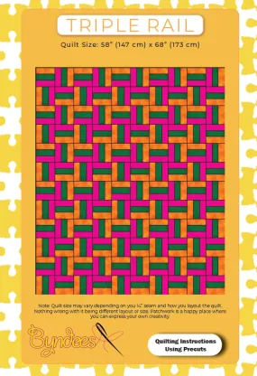 Triple Rail Quilt Pattern Download