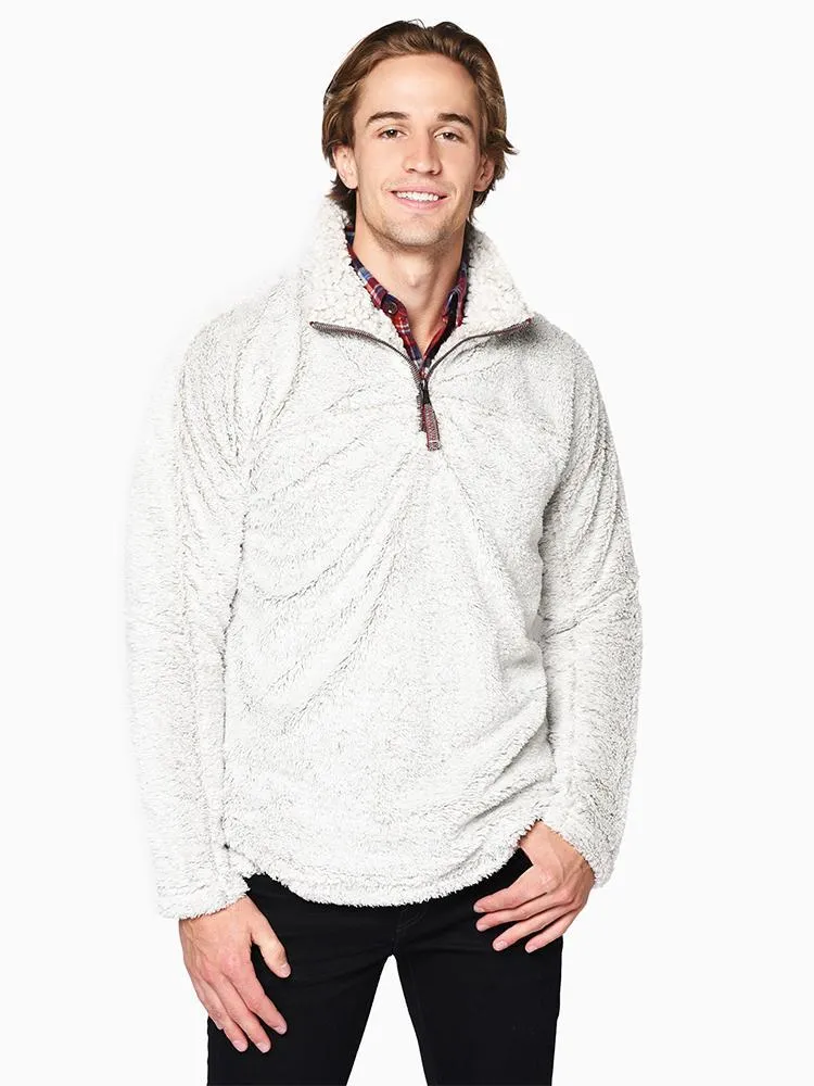     TRUE GRIT  Vintage Tipped Shag Sherpa ¼ Zip Pullover    