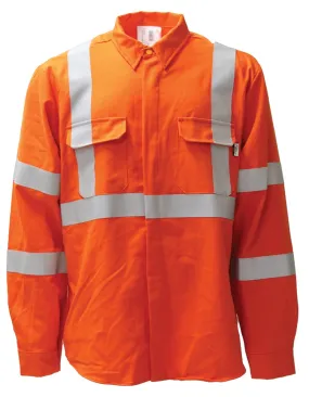 Tuffa Workwear Tuffa SHTIU16 Compliant Shirt - Men - NSW Rail - FR/Arc Rated PPE 2 - Orange - S