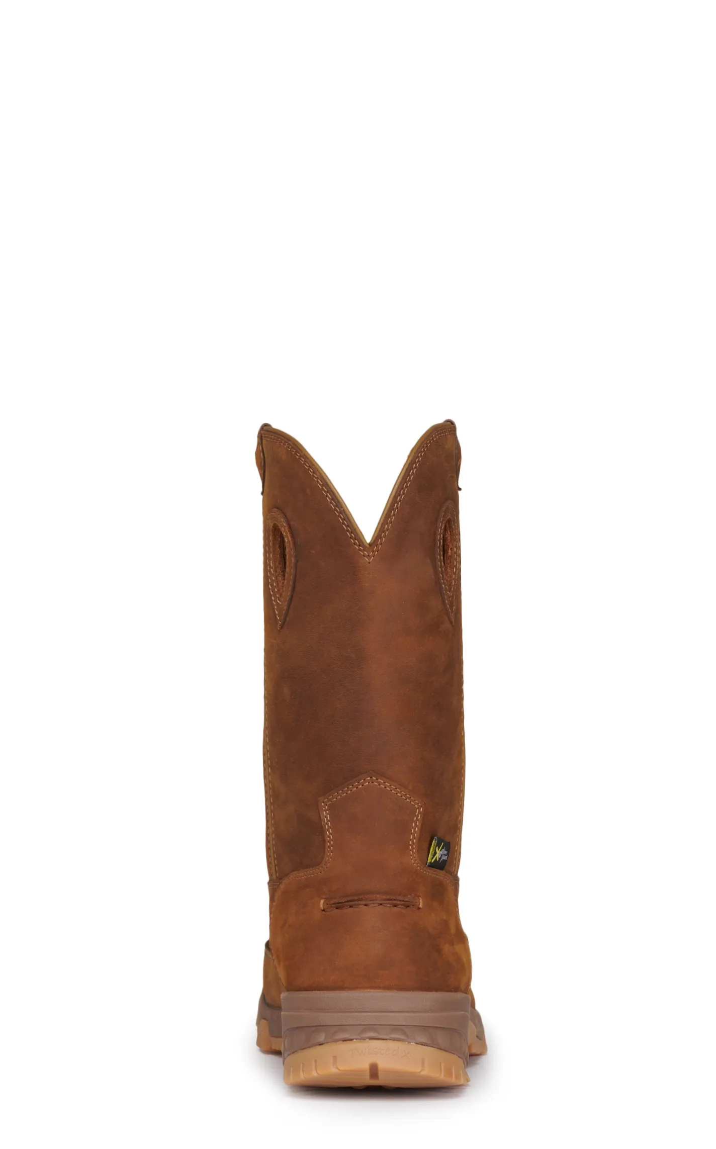 Twisted X Men's Distressed Saddle Brown CellStretch MetGuard Round Nano Composite Toe Work Boot