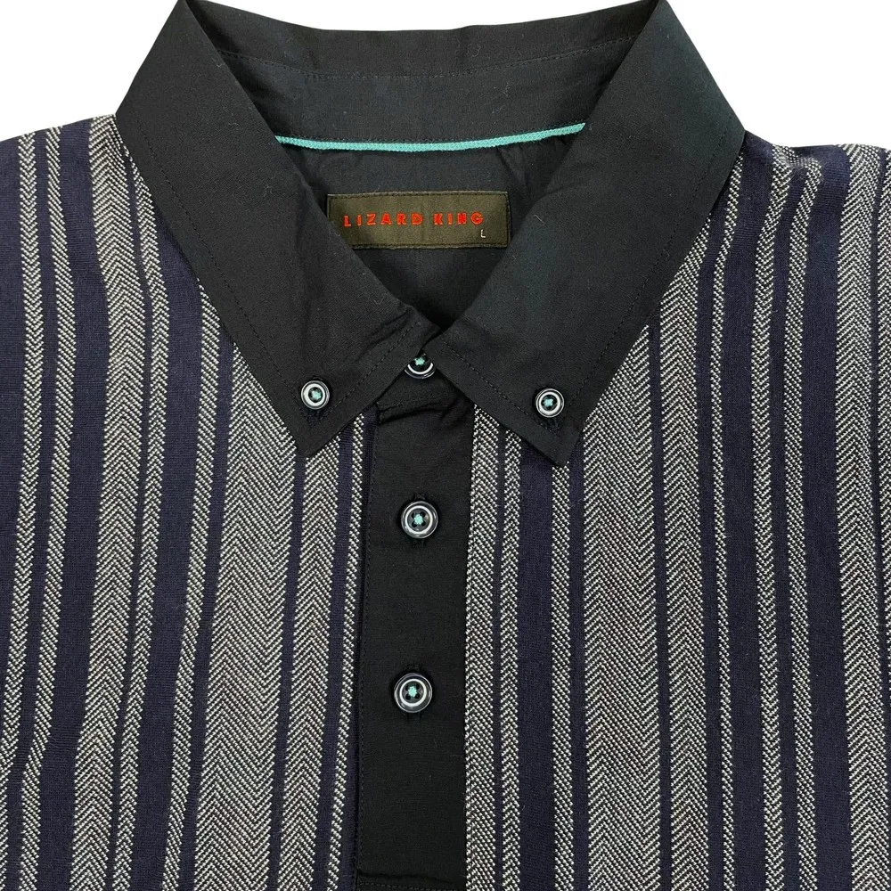 Two Colour Herringbone Jacquard Polo