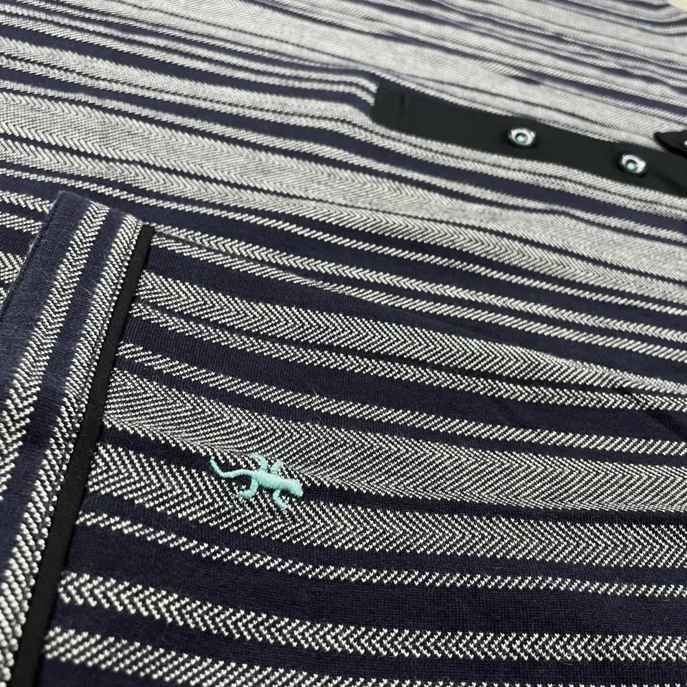 Two Colour Herringbone Jacquard Polo