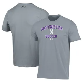 Under Armour Northwestern Wildcats Gray Soccer Arch Over Performance T-Shirt