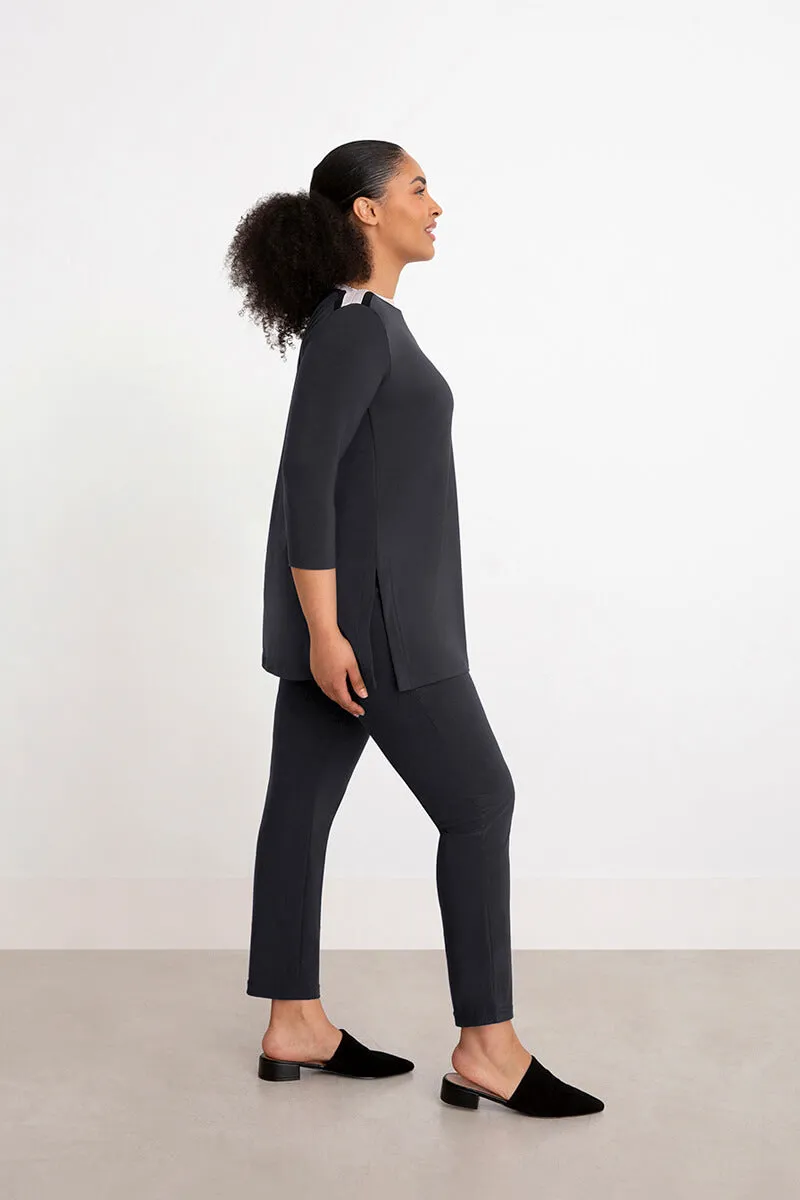 Underline Boat Neck Tunic | Graphite