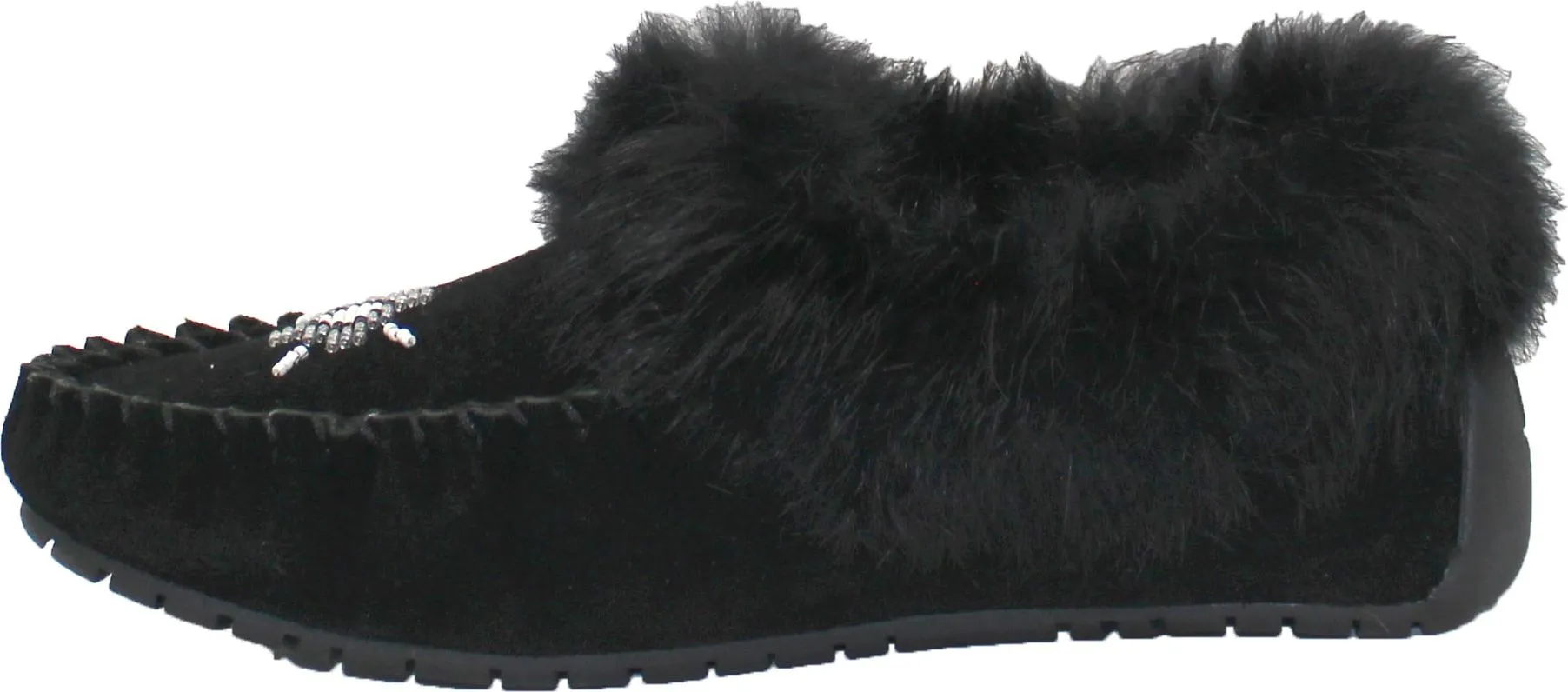 Urban Trail Hard Sole Black Suede Slipper