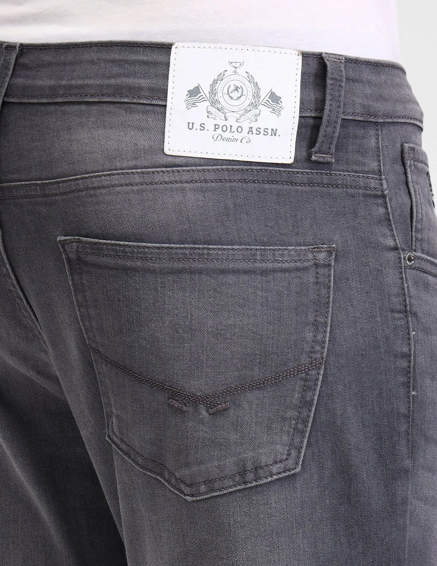 U.S. Polo Assn. Denim Co. Harold Slim Straight Fit Grey Jeans