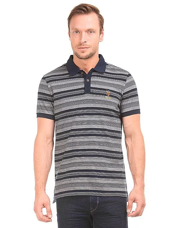U.S. Polo Assn. Denim Co. Muscle Fit Striped Polo Shirt