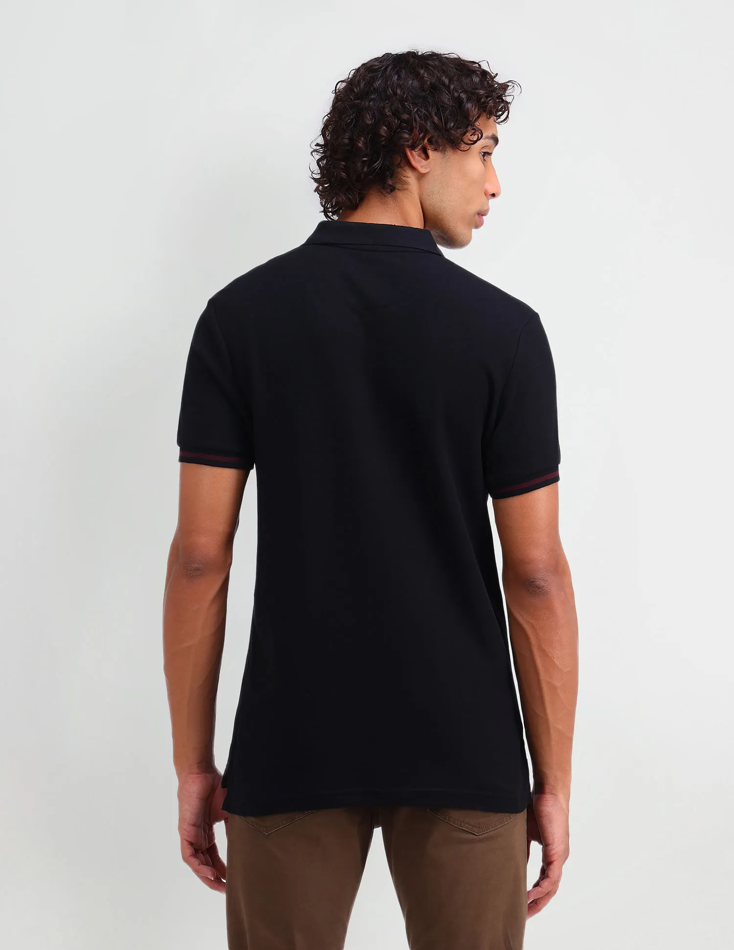 U.S. Polo Assn. Denim Co. Solid Muscle Fit Polo Shirt