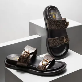 U.S. Polo Assn. Open Toe Buckle Detail Maria Sandals