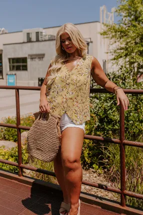 Vacay Bound Linen-Blend Vest Top Curves