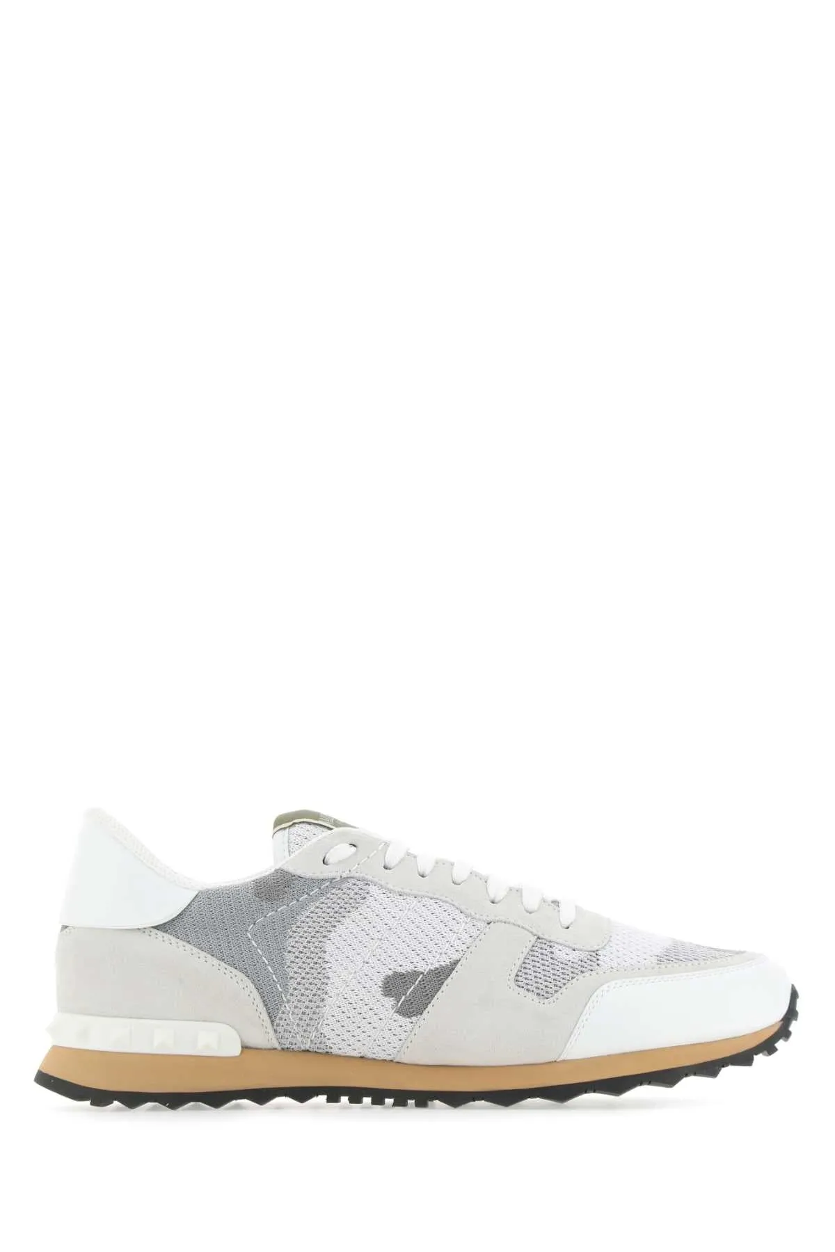 Valentino Garavani Multicolor Leather And Fabric Rockrunner Camouflage Sneakers