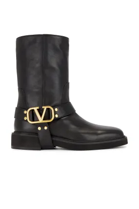 Valentino Garavani V Logo Signature Biker Boot