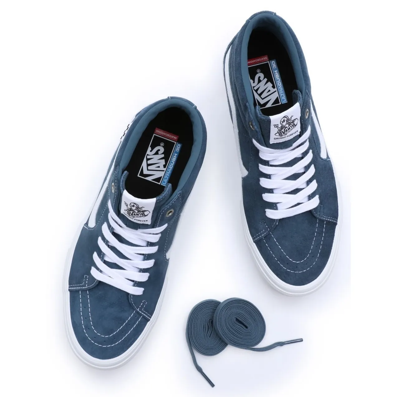 Vans Skate Grosso Mid (Pig Suede Blue/White)