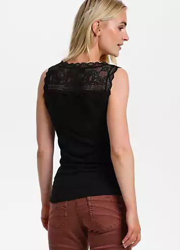 Venessa Sleeveless Slim Fit Laced Top by Cream | Look Again