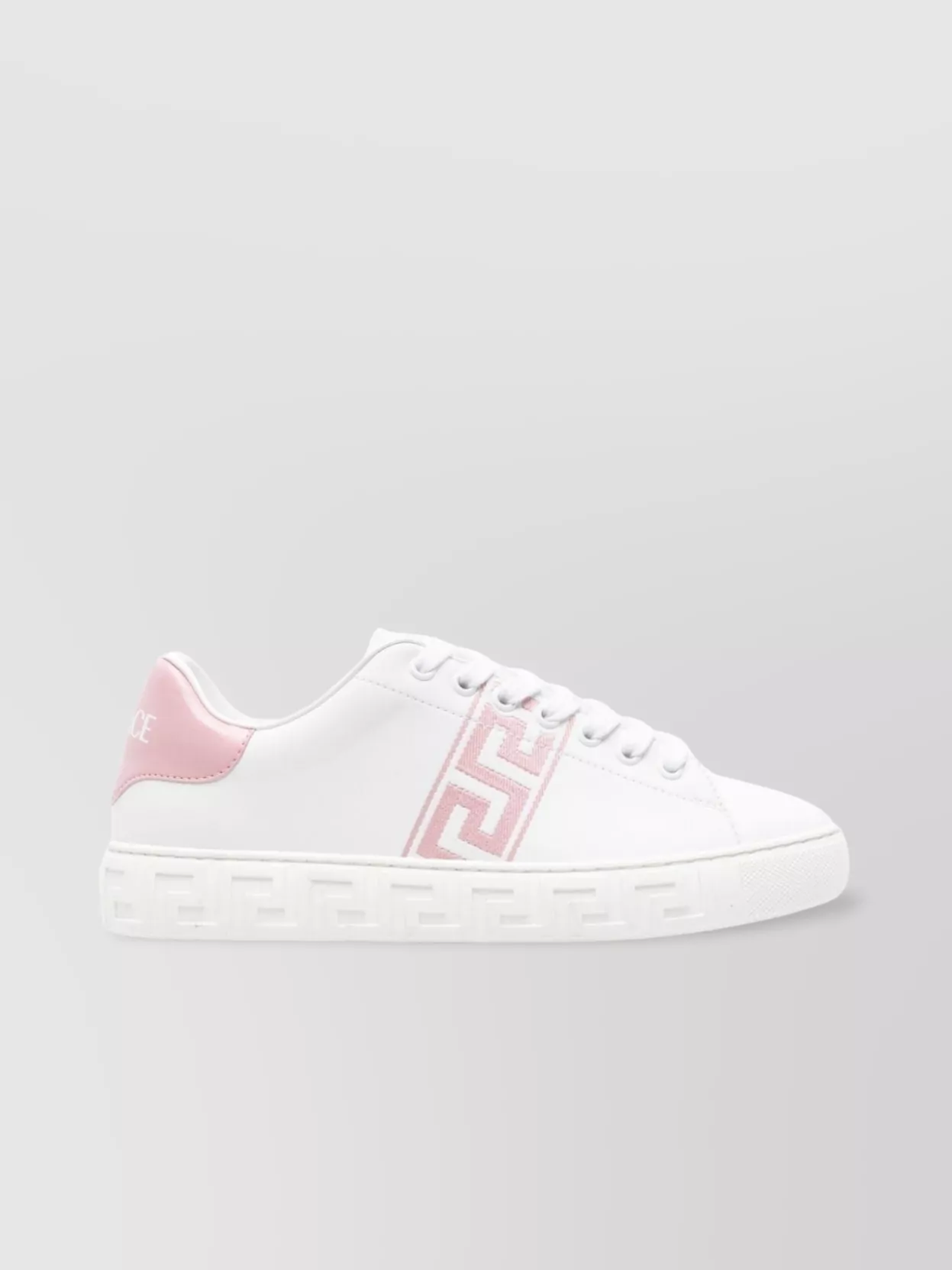 Versace   Low top sneakers with embossed greca detailing