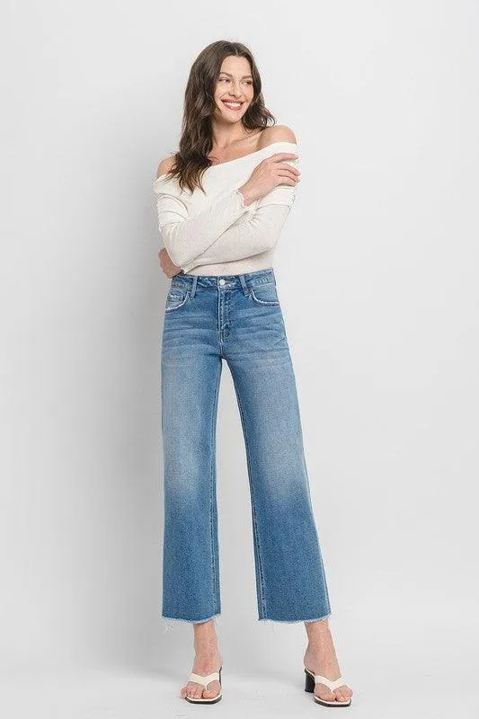 VERVET by Flying Monkey High Rise Ankle Slim Wide Jeans