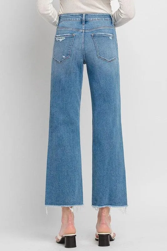 VERVET by Flying Monkey High Rise Ankle Slim Wide Jeans