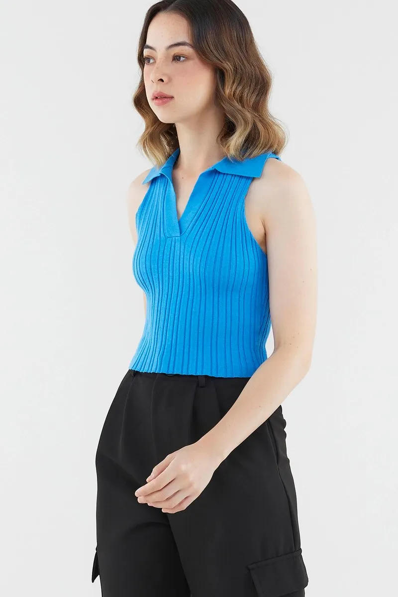 Vesna Polo-Collar Tank Top