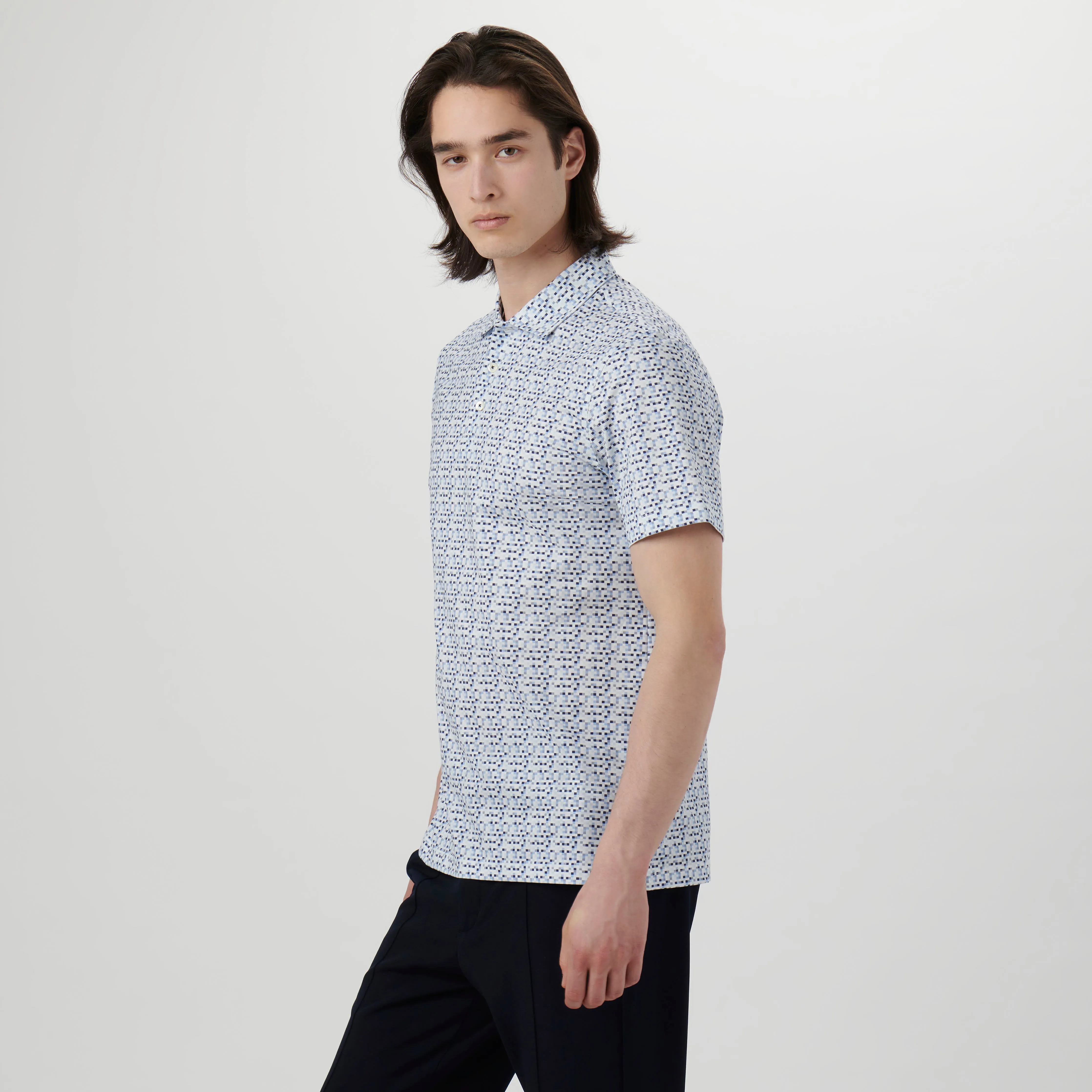 Victor Pixel Print OoohCotton Polo