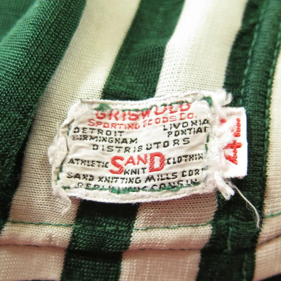Vintage 60s Eastern Michigan Basketball Jersey Team Tank 42 Sand Knit 45 Patch