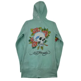 Vintage Ed Hardy long zip hoodie woman’s size S