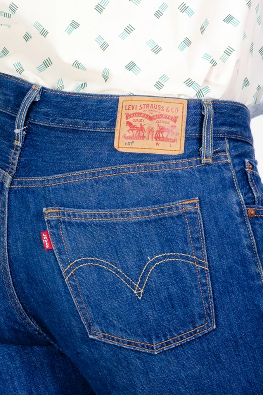 Vintage Levi's 501 Dark Blue Jeans | Size 28/32 - Brick Vintage