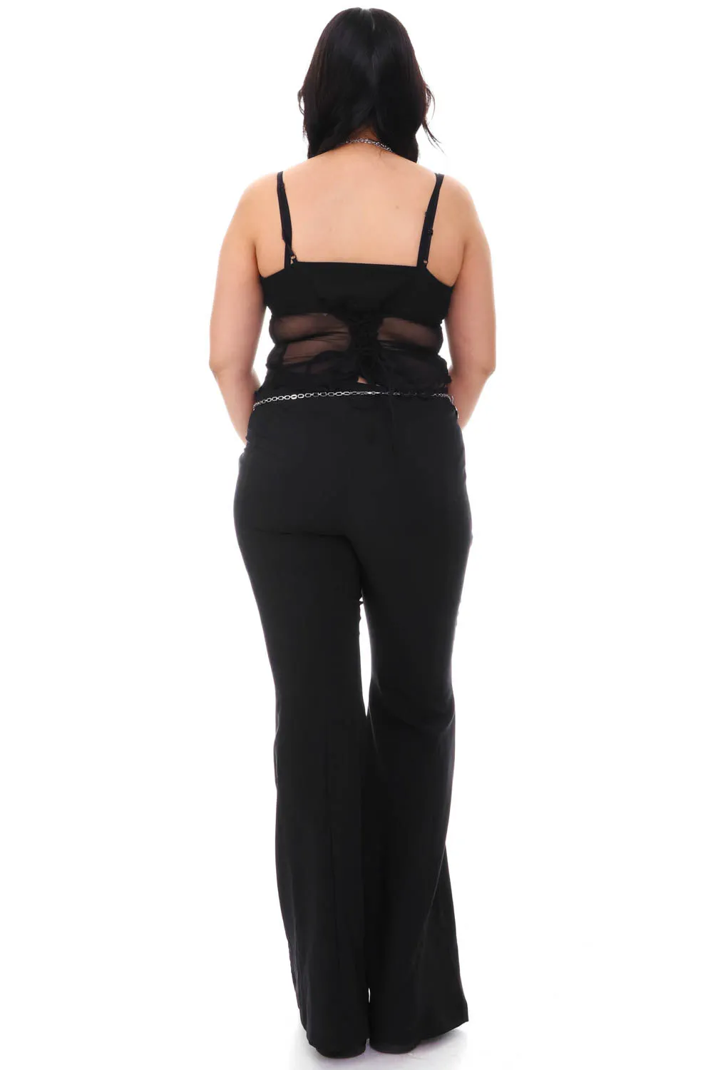 Vintage Y2K Classic Black Wide Leg Pants - M/L