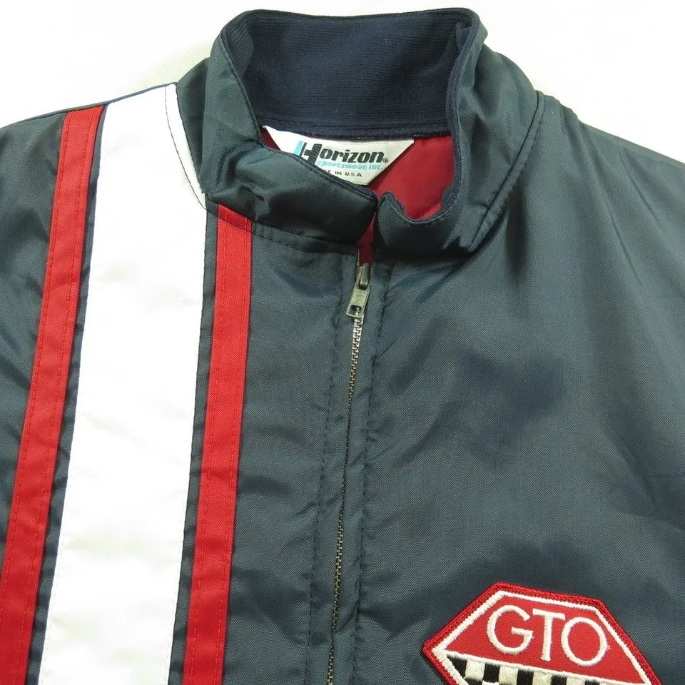 Vintgage 70s Horizon Stripe GTO Racing Jacket Mens M Deadstock