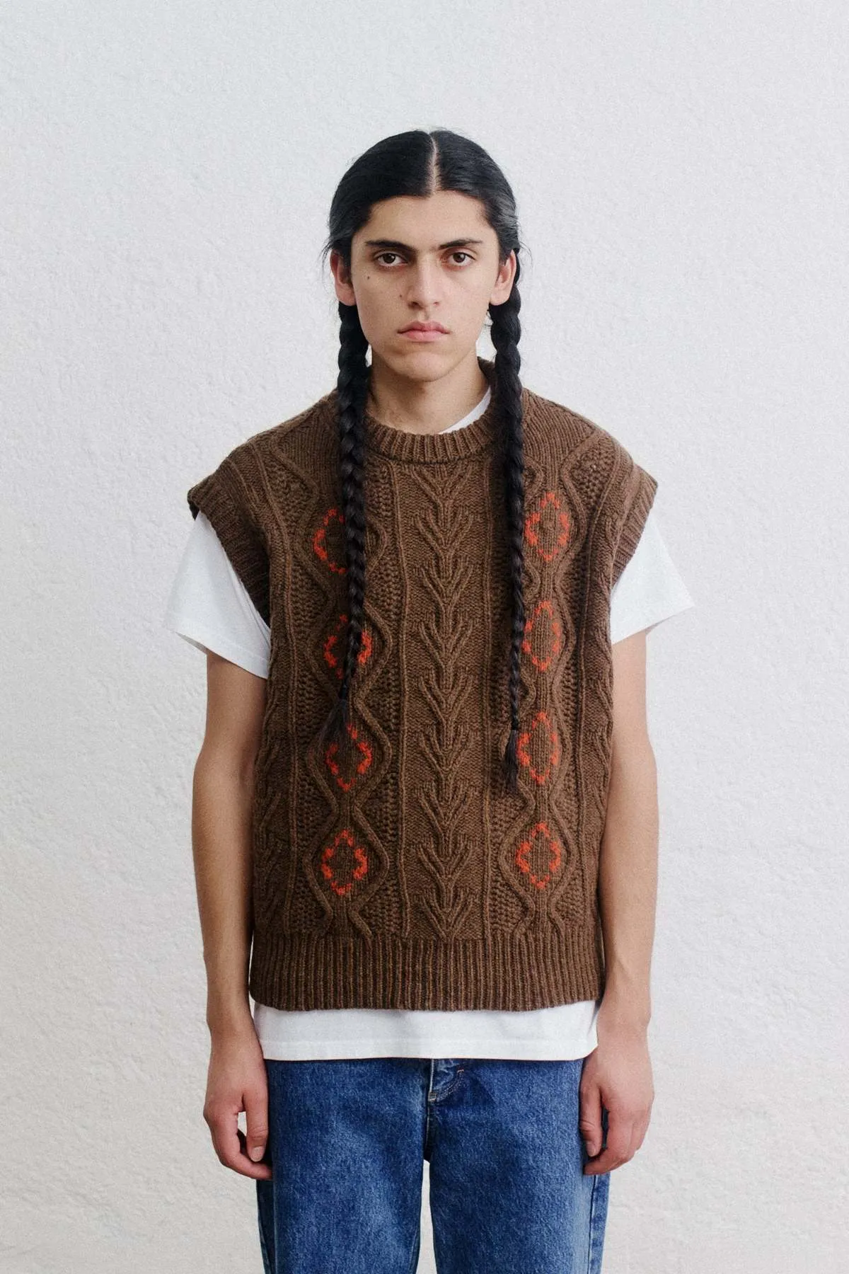 Viscas Knit Vest - Cacao Tabasco