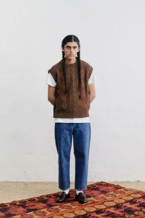 Viscas Knit Vest - Cacao Tabasco