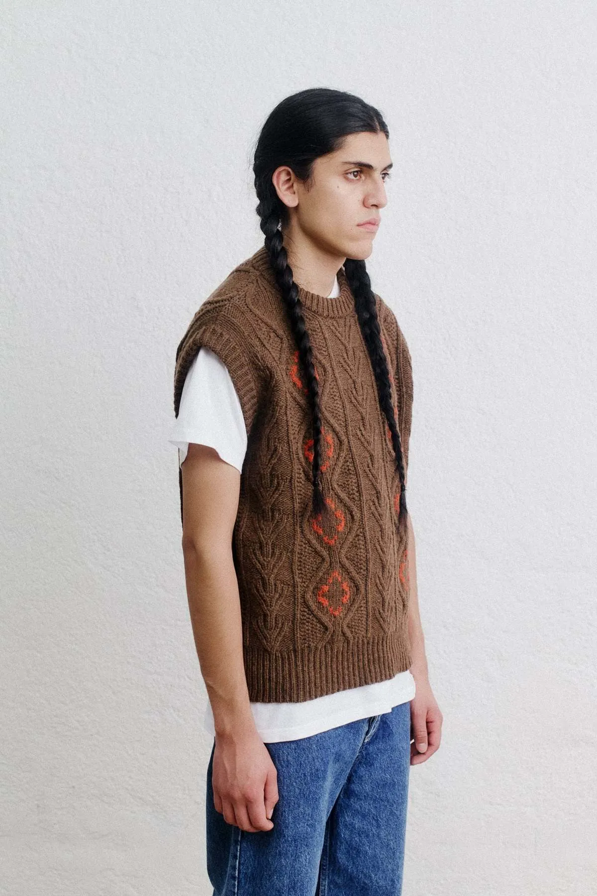 Viscas Knit Vest - Cacao Tabasco