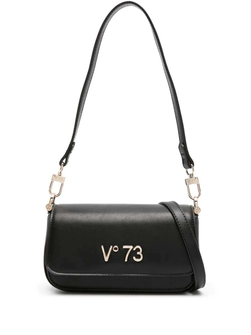 V°73 Bamboo logo-lettering shoulder bag - Black