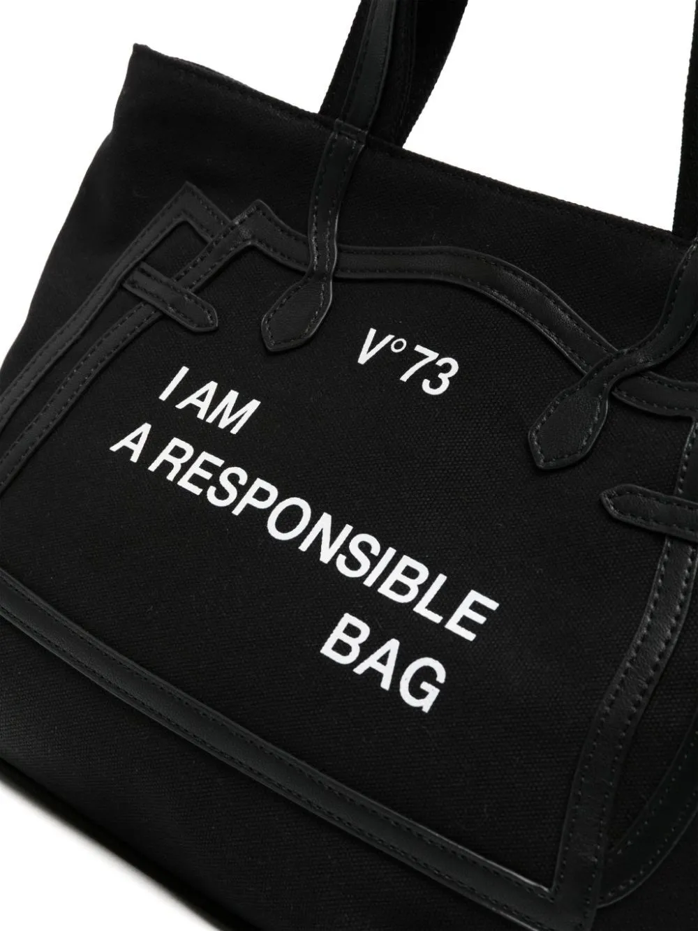V°73 Responsible canvas shoulder bag - Black