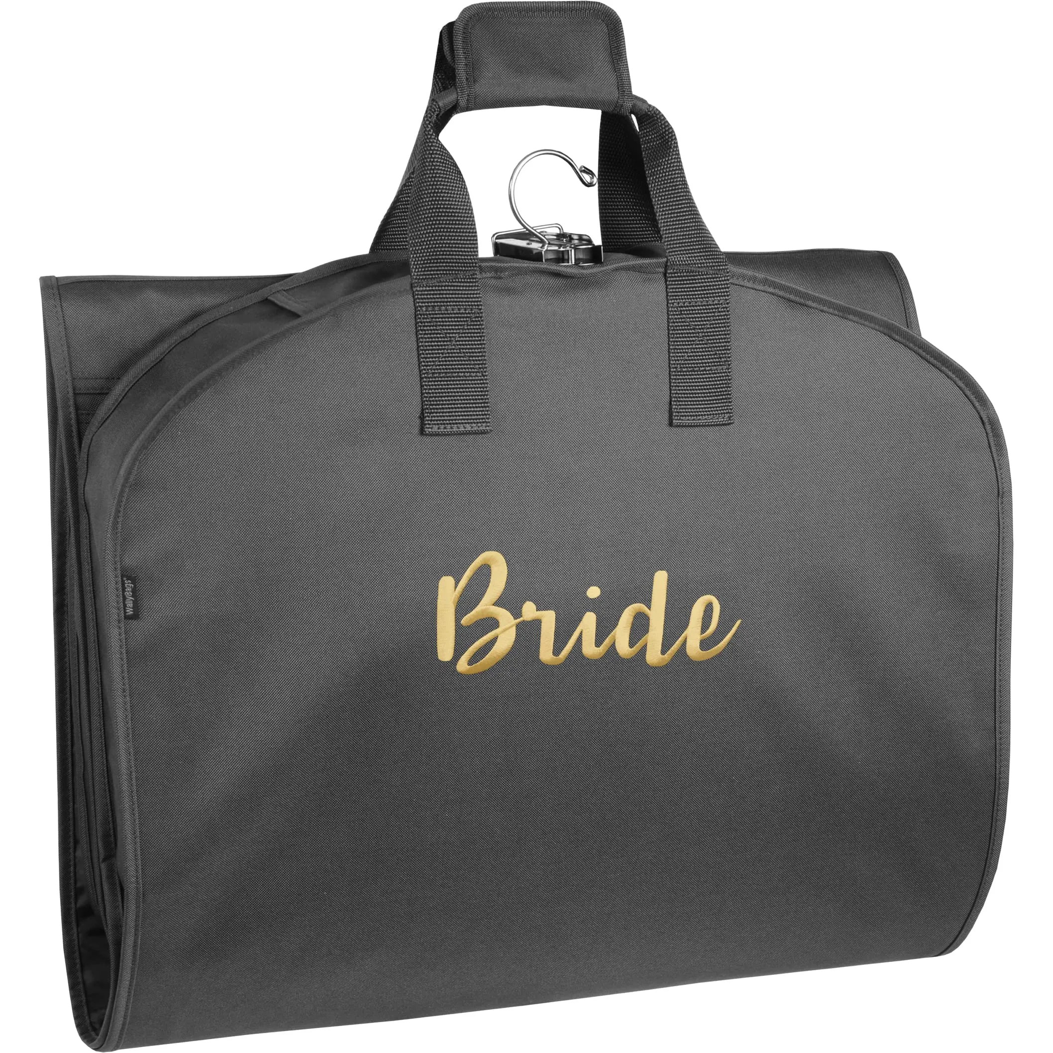 wallyBags 60” Premium Tri-Fold Travel Garment Bag with exterior pocket  