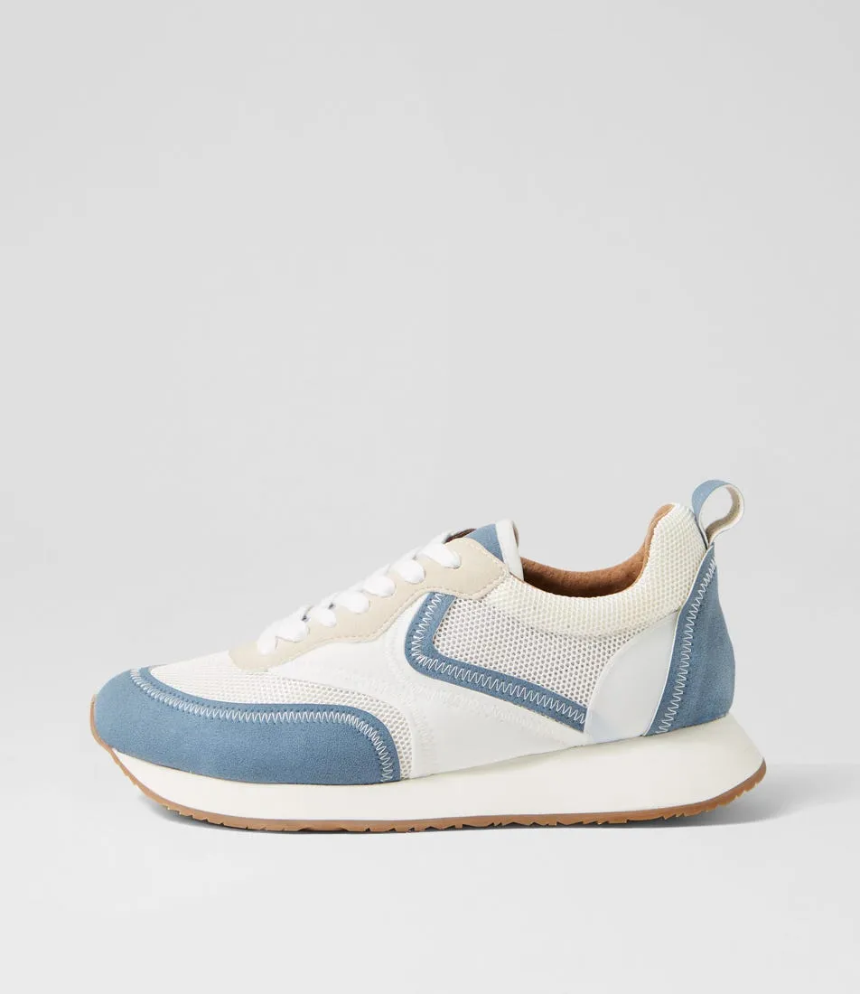 WALNUT Greer Denim Mesh Leather Sneakers