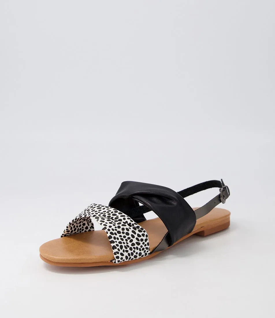 WALNUT Milu Sandal White Cheetah Sandals