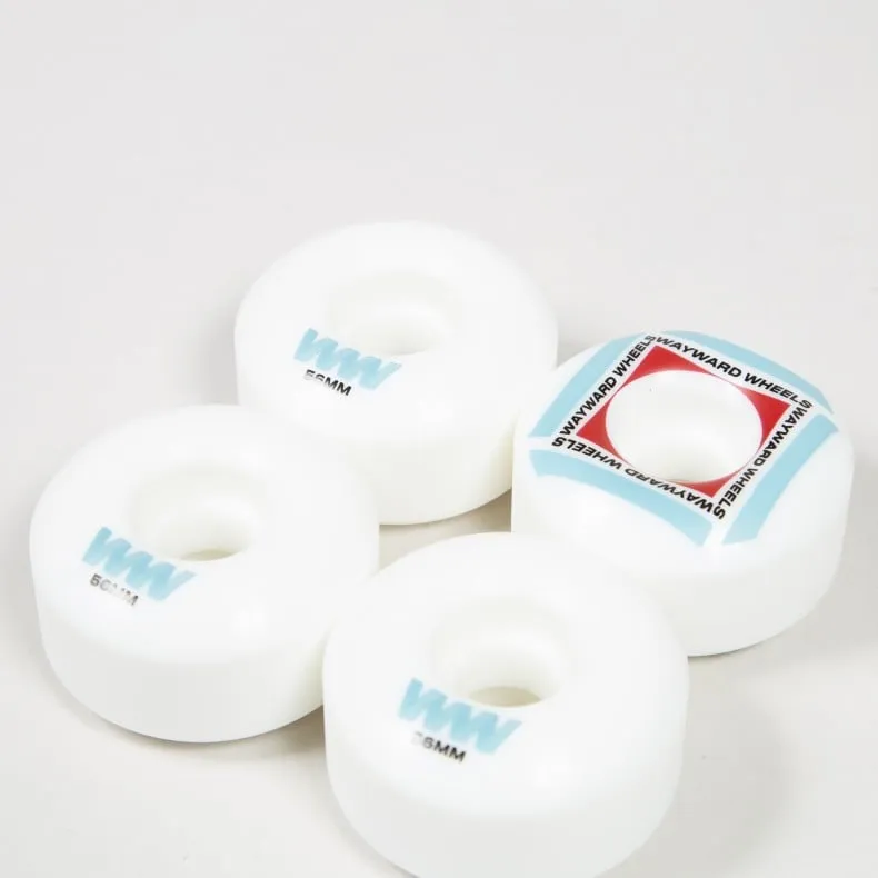 Wayward Wheel Co. Waypoint Skateboard Wheels 56mm (White/Blue)