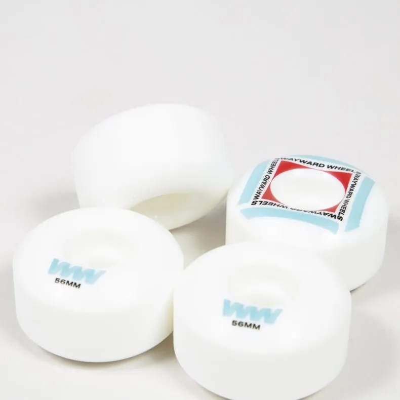 Wayward Wheel Co. Waypoint Skateboard Wheels 56mm (White/Blue)