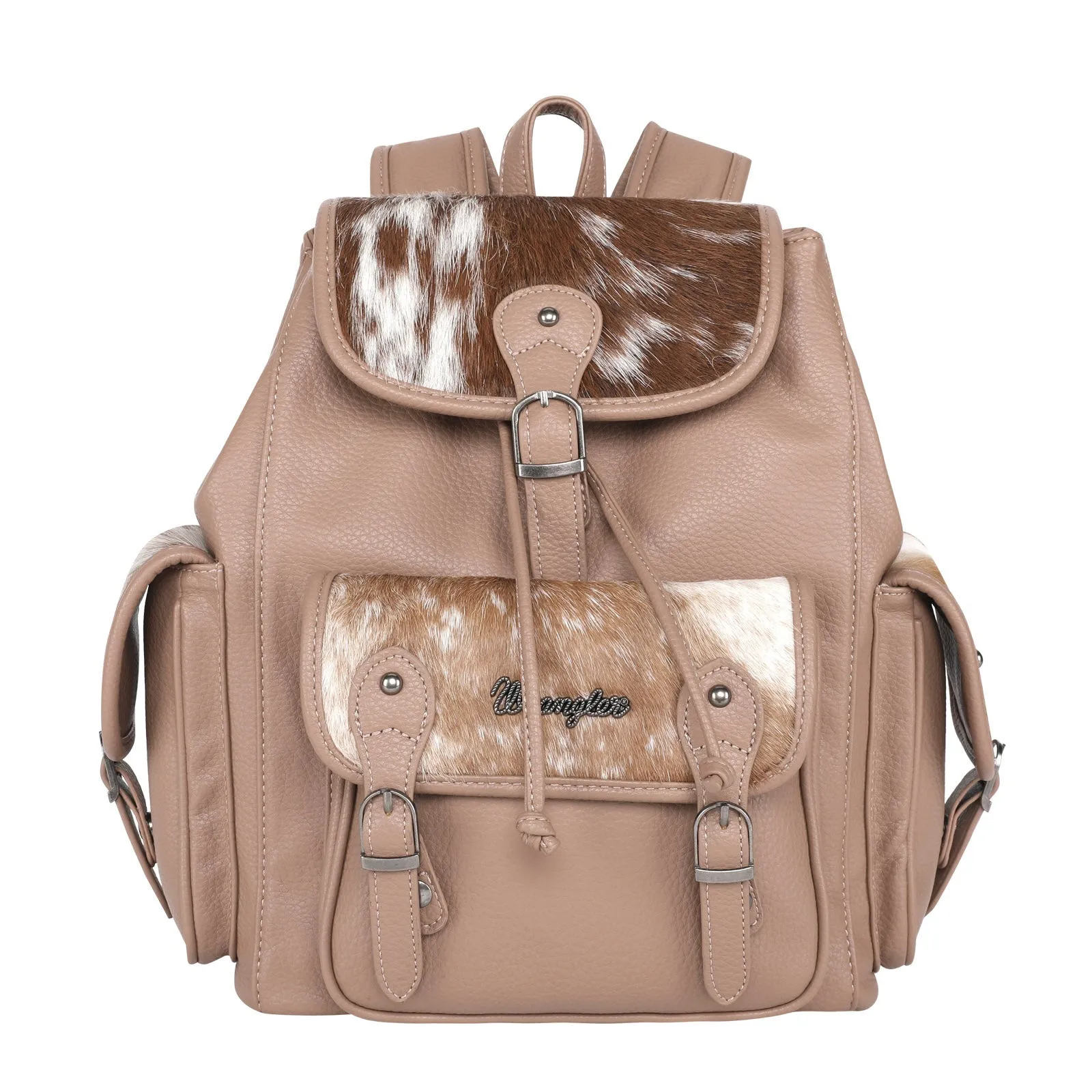 WG12-9110 Wrangler Hair-on Cowhide Backpack - Khaki