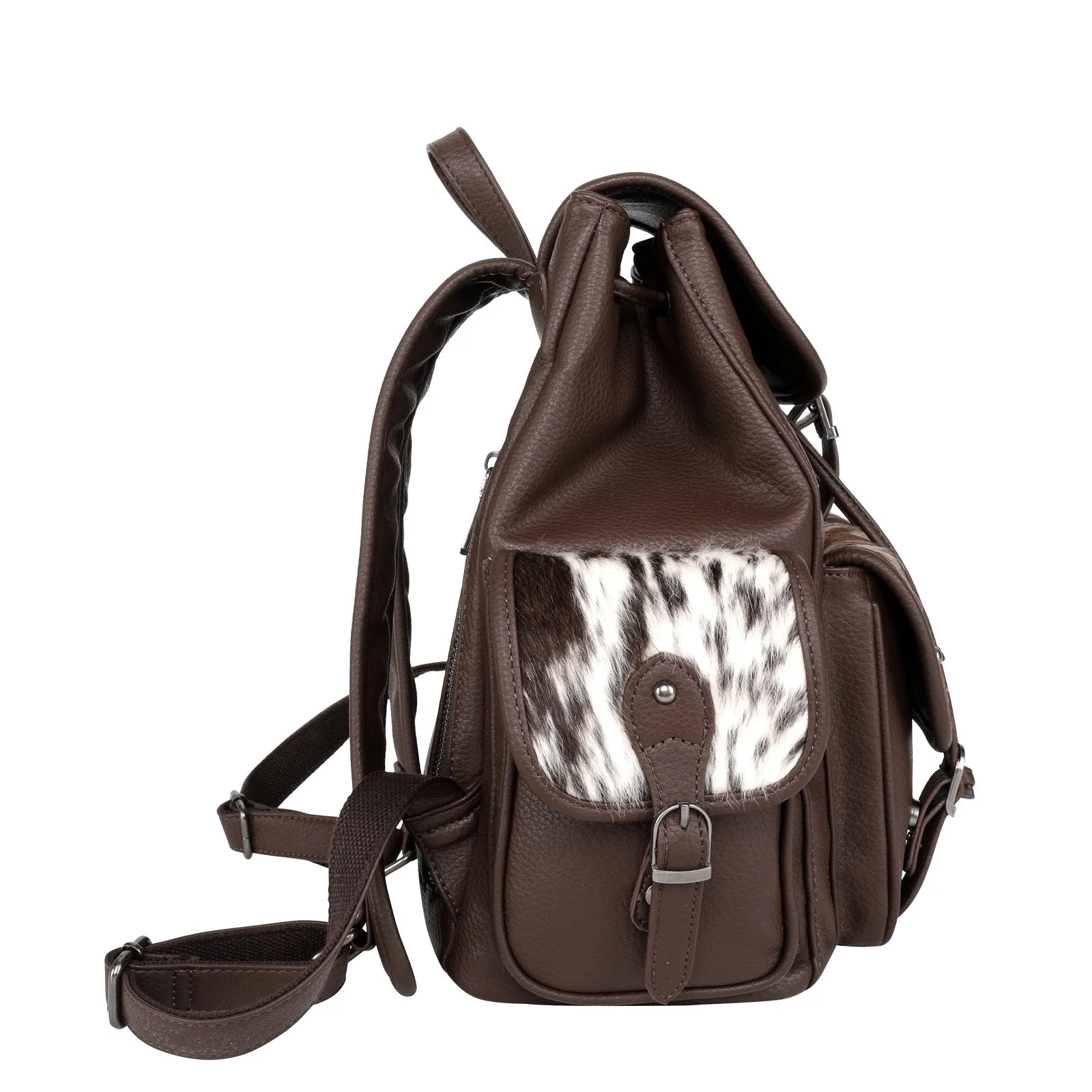 WG12-9110 Wrangler Hair-on Cowhide Backpack - Khaki