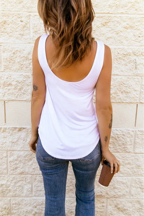 White Criss Cross Tank