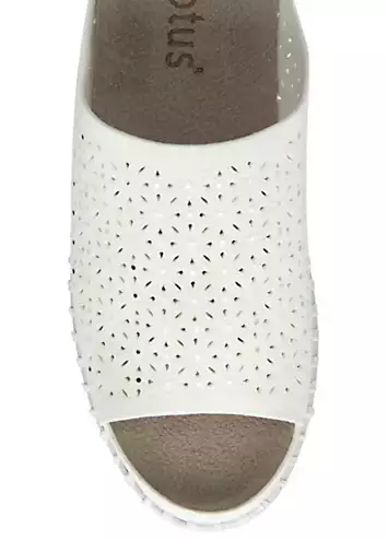 White Maja Sandals by Lotus | Look Again