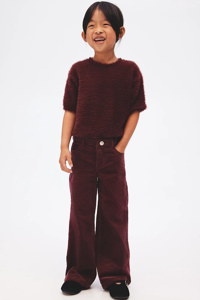 Wide-Leg Corduroy Pants