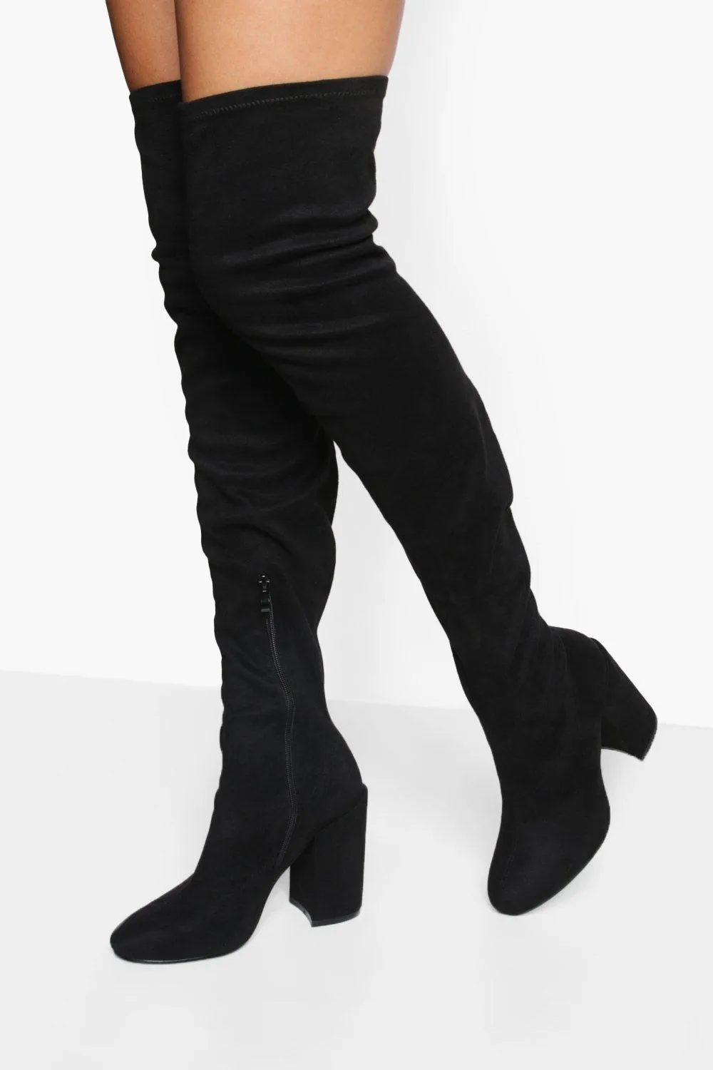 Wide Width Heeled Knee High Boots