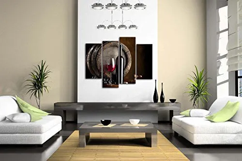 WINE AND FRUIT WITH GLASS AND BARREL WALL ART PAINTING FOR KITCHEN PICTURES PRINT ON CANVAS FOOD THE PICTURE FOR HOME MODERN DEC