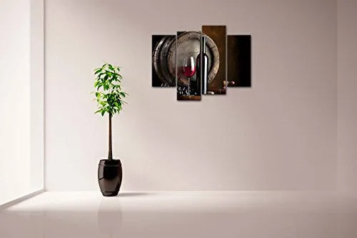WINE AND FRUIT WITH GLASS AND BARREL WALL ART PAINTING FOR KITCHEN PICTURES PRINT ON CANVAS FOOD THE PICTURE FOR HOME MODERN DEC