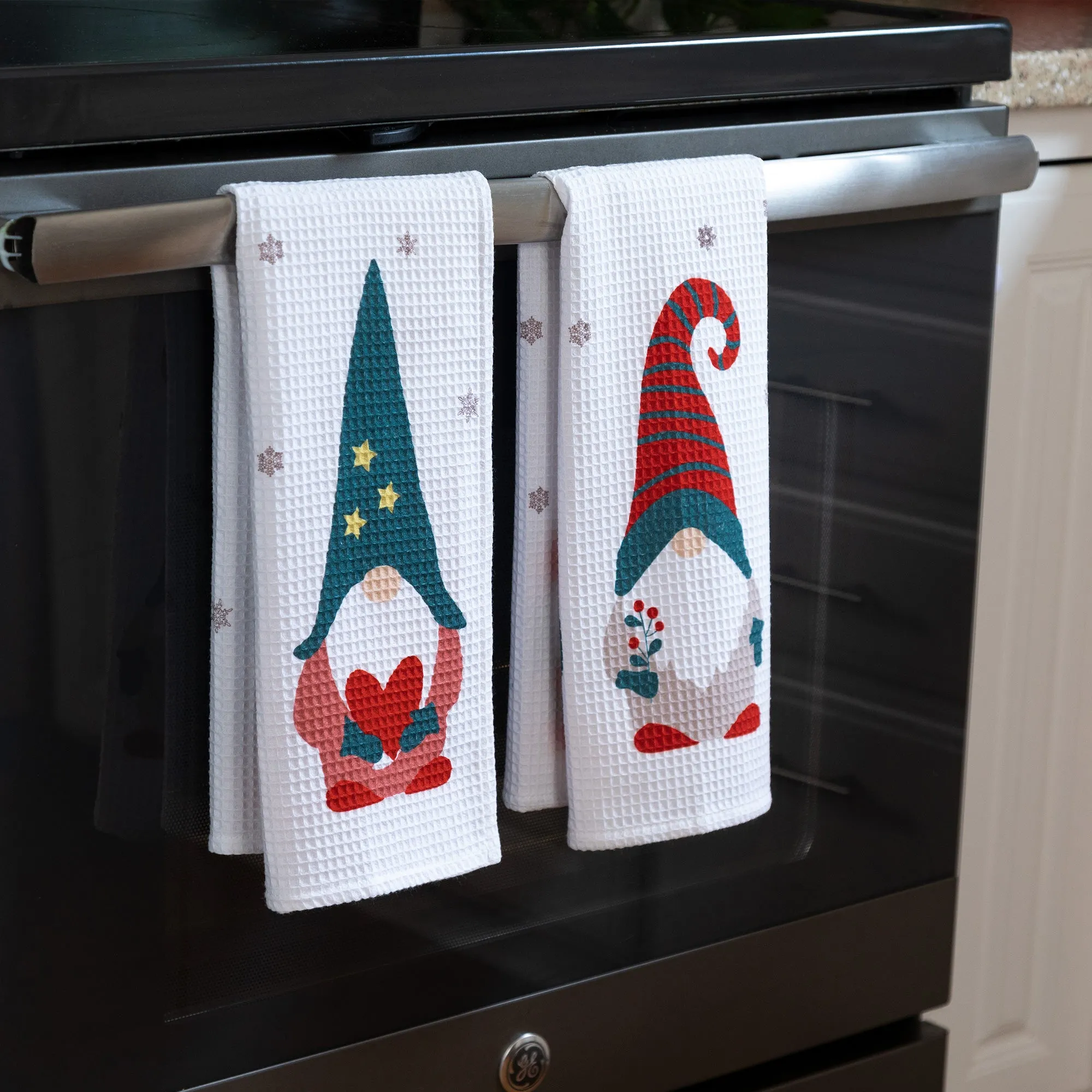 Winter Gnomes Kitchen Towels - Set of 2