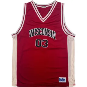 Wisconsin Badgers 03 Big Ten Conference Basketball Jersey Red