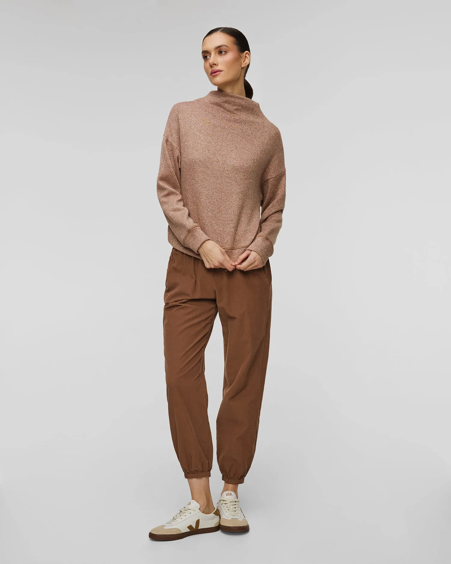 Women's brown corduroy trousers Deha A00586-26117